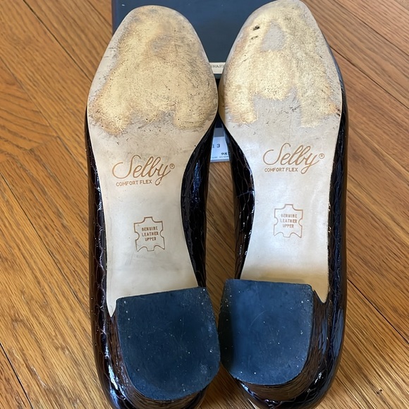 Vintage - SELBY Brown Patent Snake SIze 10 3A narrow women’s shoes - Picture 7 of 8